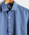 Made in the USA Hamilton + Todd Snyder Blue Puckered Shirt Sale