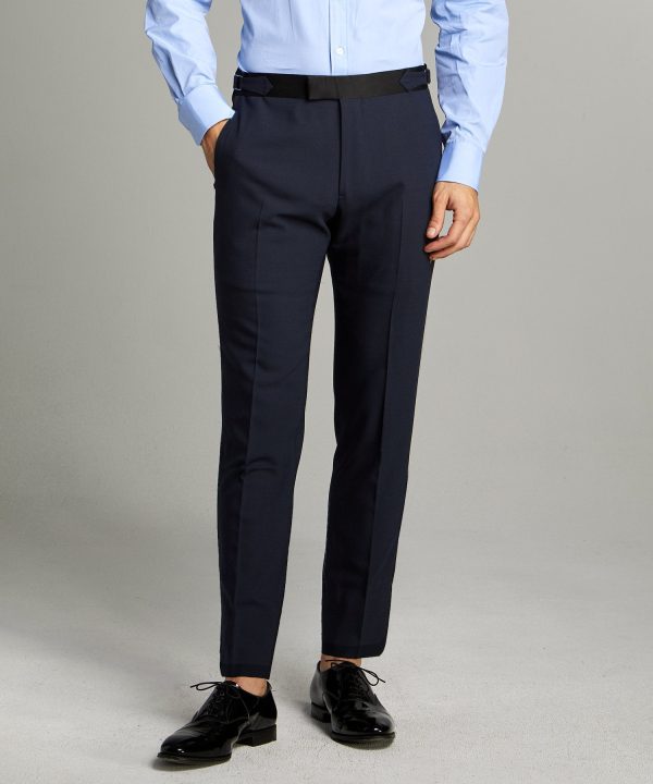 Sutton Tuxedo Pant in Italian Navy Wool Discount