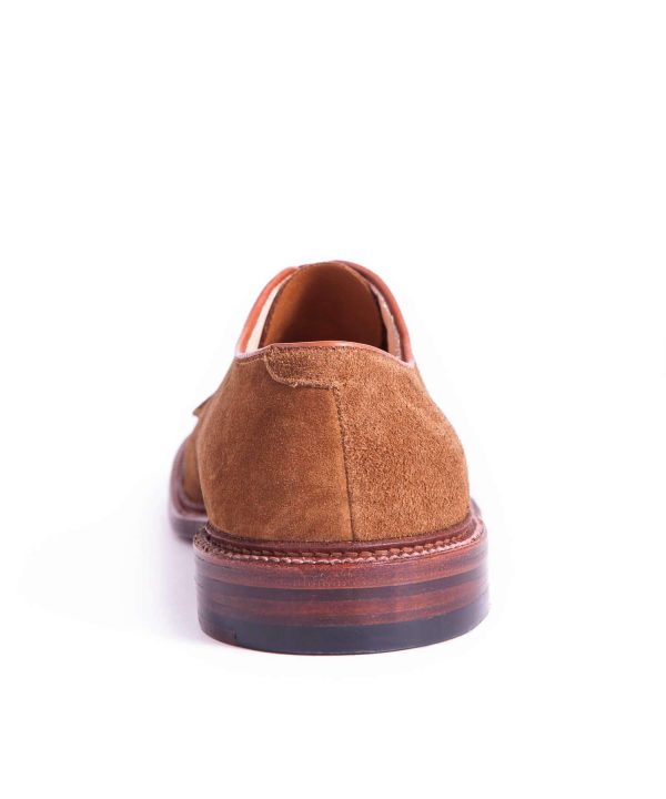 Alden Unlined Suede Plain Toe Blucher In Snuff Online Sale