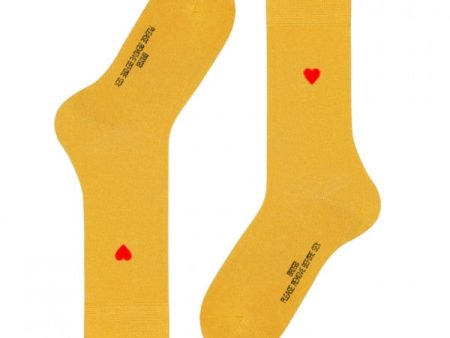 Brosbi The Icon Socks - Heart golden yellow Fashion