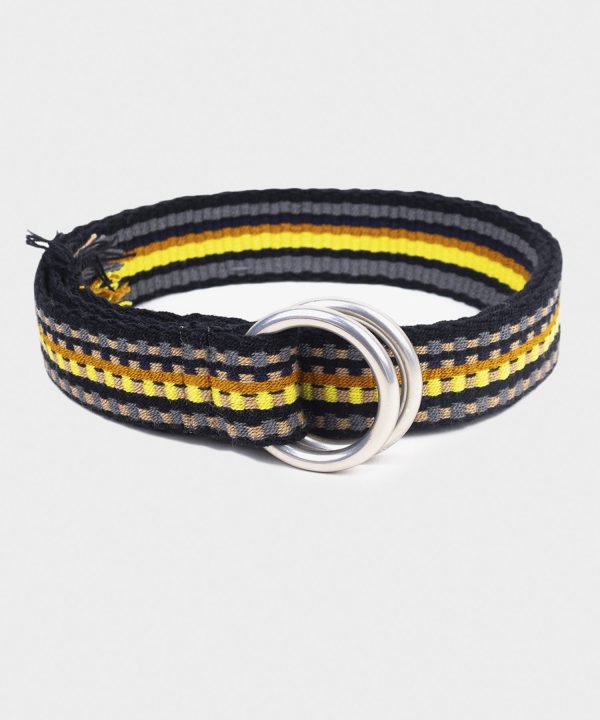 Guanábana Handmade Belt With Fringe + Round Buckle in Yellow For Discount