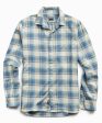 Blue and Cream Plaid Flannel Shirt Fashion