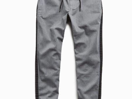 Cotton Side Stripe Jogger in Grey Online