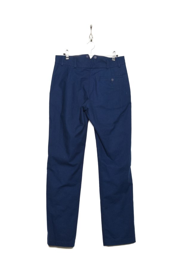 Frank Leder Pleated Slim Trouser baltic blue dyed on Sale