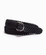 Anderson s Suede Braided D-Ring Belt in Black Online Hot Sale