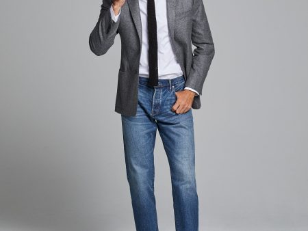 Sutton Lambswool Cashmere Sportcoat in Grey Heather on Sale