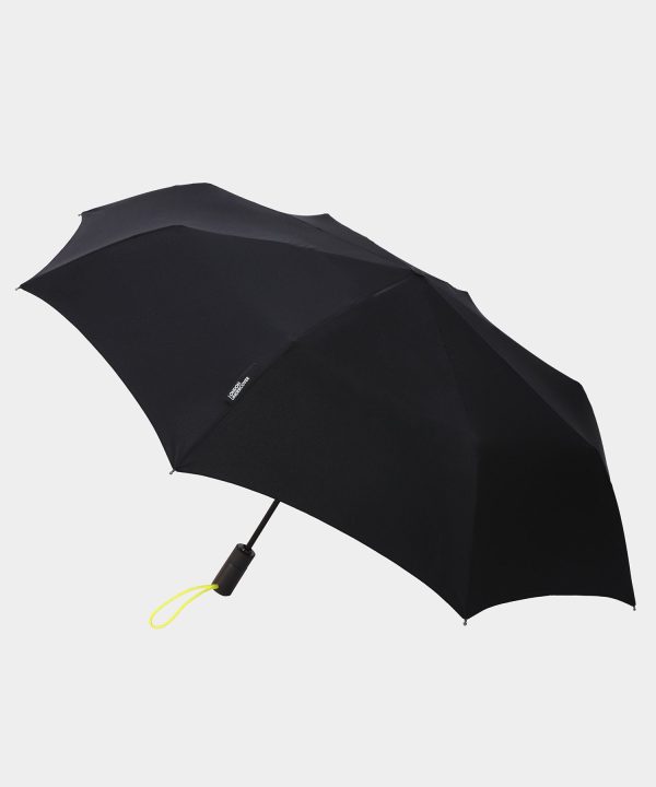 London Undercover Auto-Compact Umbrella in Black with Neon Strap Supply