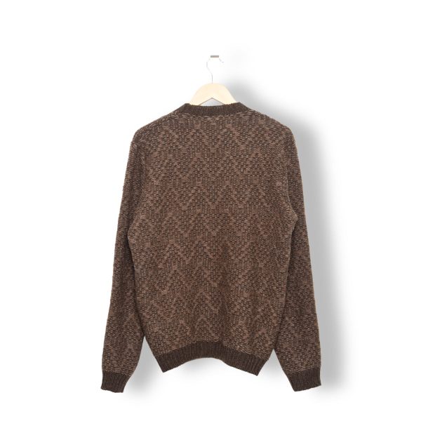 Frank Leder Handknitted Pullover V-Neck brown Online Hot Sale