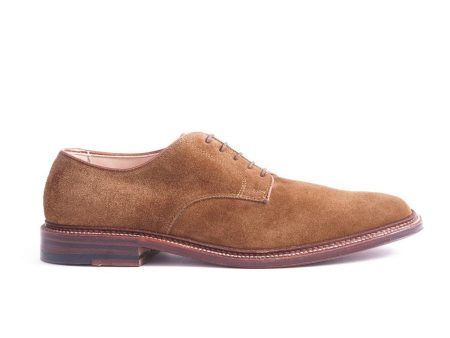 Alden Unlined Suede Plain Toe Blucher In Snuff Online Sale