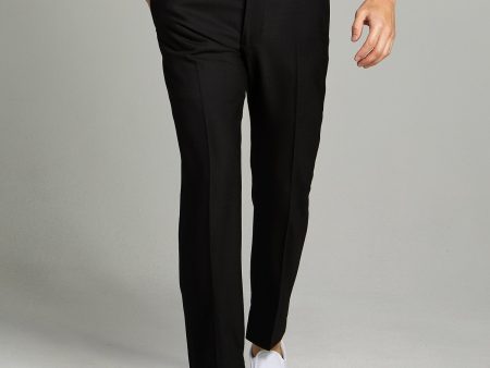 Sutton Tuxedo Pant in Black Italian Wool For Discount