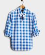 Button Down Collar Gingham Long Sleeve Shirt Online Sale