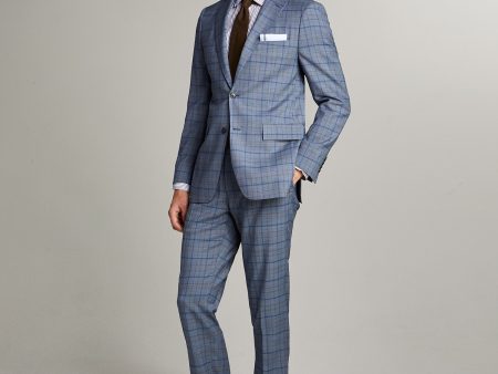 Sutton Wool Suit Jacket in Blue Check Supply