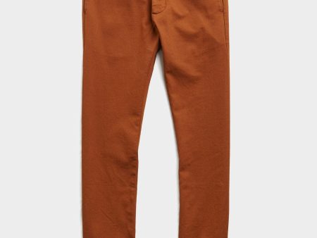 Japanese Garment Dyed Selvedge Chino in Chestnut Online Sale