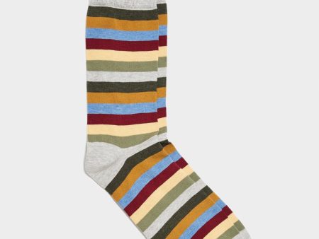 Corgi Multistripe Sock Silver in Silver Online Hot Sale