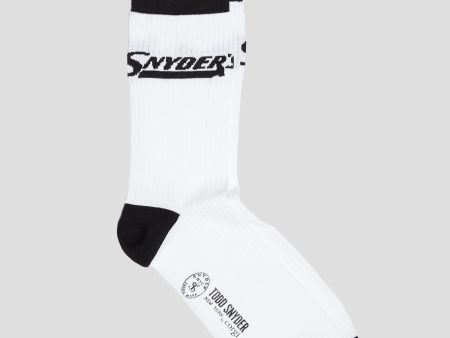 Corgi Exclusive Snyder s Logo Sock in White Black For Cheap