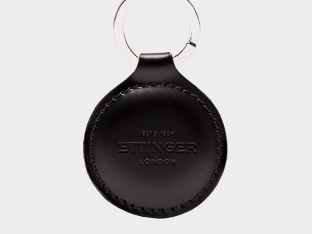 Ettinger Bridle Hide Round Key Fob In Black Online Hot Sale