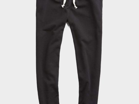 Heavyweight Slim Jogger Sweatpant in Black For Sale