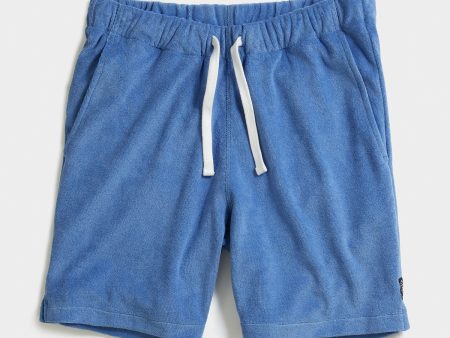 Terry Warm Up Short in Blue Discount