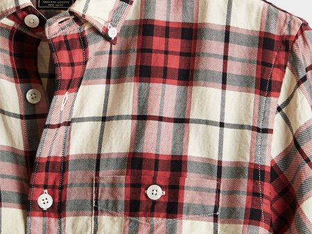 Red Plaid Portuguese Flannel Shirt Online now