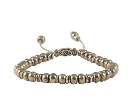 M. Cohen Templar Sterling Disc And Pyrite Stacked Bracelet For Discount