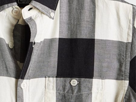 Black and White Check Portuguese Flannel Shirt Cheap