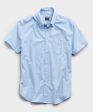 Saint Tropez Button Collar Short Sleeve Shirt in Light Blue Online Sale