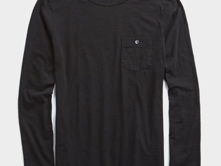 Made in L.A. Slub Jersey Long Sleeve T-Shirt in Black Discount