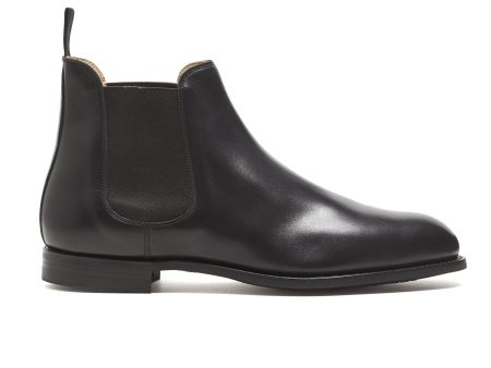 Crockett & Jones Chelsea Black Wax Calf Boot For Cheap