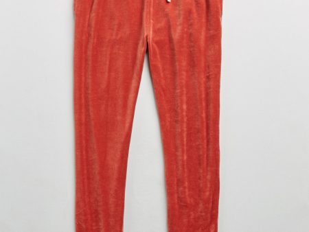 Velour Classic Fit Sweatpant in Tomato Red Online