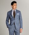 Sutton Wool Suit in Blue Check Discount