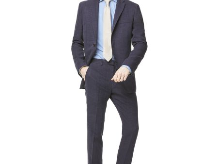 Linen Sutton Suit in Navy Hot on Sale