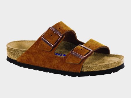 Birkenstock Arizona Suede Soft Footbed in Mink Sale