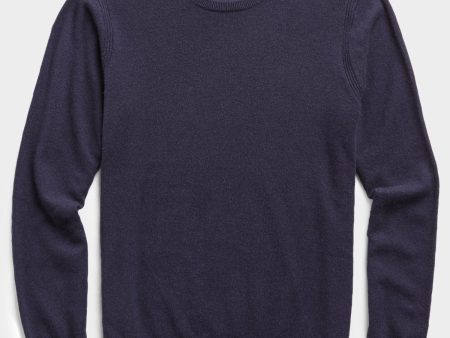 Cashmere Crewneck Sweater in Navy Online Hot Sale