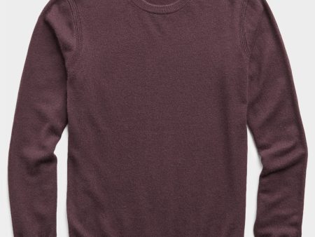 Cashmere Crewneck Sweater in Plum For Sale