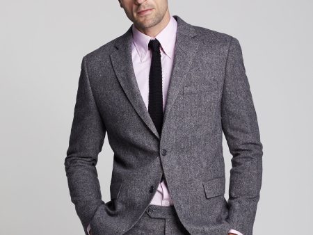 Wool Donegal Sutton Suit Jacket in Grey For Sale