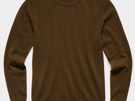 Cashmere Crewneck Sweater in Olive Discount