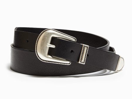 Anderson s Leather Western Belt in Black For Sale