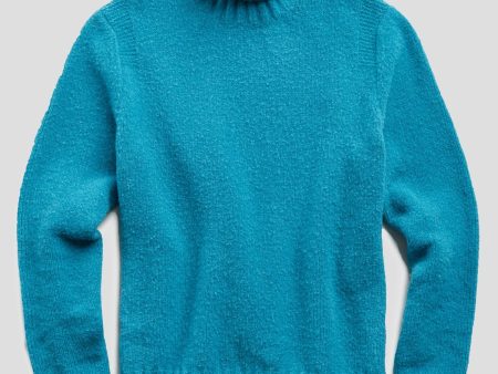 Chunky Turtleneck in Turquoise Discount