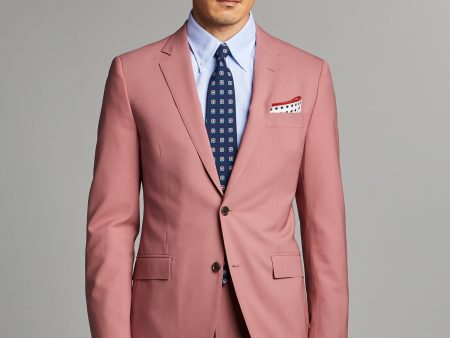 Sutton Wool Gabardine Suit Jacket in Mauve Hot on Sale