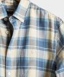 Blue and Cream Plaid Flannel Shirt Fashion