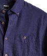 Brushed Cotton Cashmere Twill Shirt in Navy Fashion