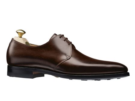 Crockett & Jones Highbury Plain Toe Shoe in Brown Calf Online Sale