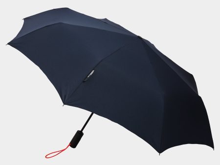 London Undercover Auto-Compact Umbrella in Navy with Neon Strap Cheap