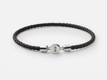 Miansai Nexus Sterling Silver Leather Bracelet in Brown Supply