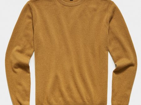 Cashmere Crewneck Sweater in Dark Honey Fashion