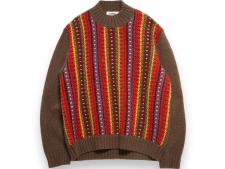 YMC Bluto Handknit Crew multi Hot on Sale