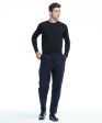 John Smedley Easy Fit Crewneck Merino Sweater in Black on Sale