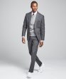 Wool Chalk Stripe Sutton Suit Jacket in Charcoal Online