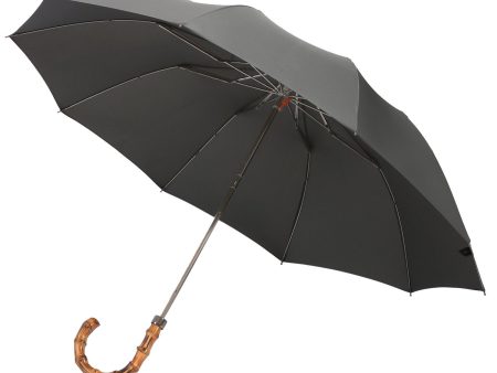 London Undercover Grey Telescopic Foldable Umbrella with Wahngee Handle For Discount