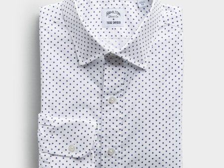 Made in the USA Hamilton + Todd Snyder Polka Dot Dress Shirt Cheap